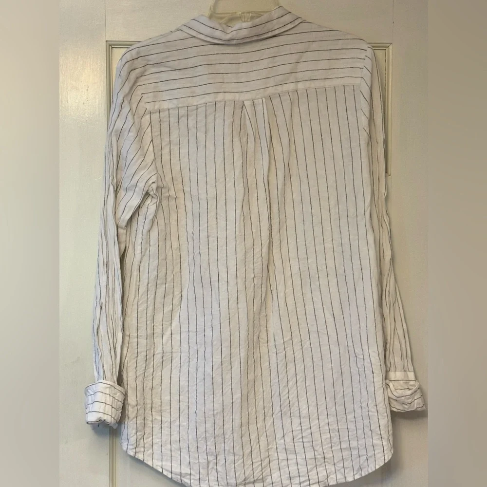 Michael Kors Navy and White Blouse‎ Chic Style